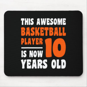 10 Jaar Oud Gelukkig 10e Verjaardag Basketbal 10e Muismat