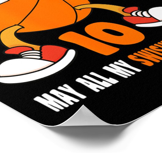 10 Jaar Oud Gelukkig 10e Verjaardag Basketbal 10e  Poster (Hoek)