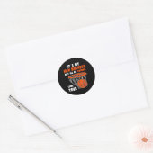 10 Jaar Oud Gelukkig 10e Verjaardag Basketbal 10e  Ronde Sticker (Envelop)