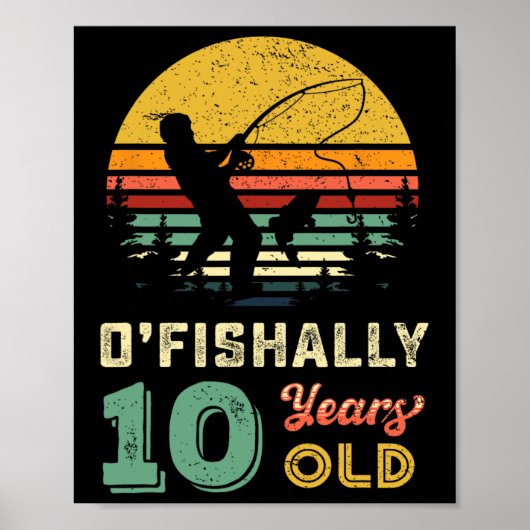 10 jaar oud Gevist cadeau 10 yo 10 jaar oud 10e Poster (Voorkant)