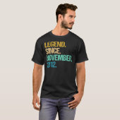 10 jaar oud Geweldige sinds november 2012 10th Bir T-shirt (Voorkant volledig)