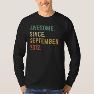 10 jaar oud Geweldige sinds september 2012 10e bi T-shirt