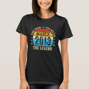 10 jaar oud Het Man Myth Legend Maart 2013 10th Bi T-shirt