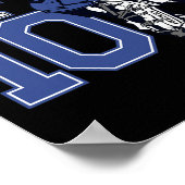 10 jaar oud Ice Hockey Goalie Thema 10de verjaarda Poster (Hoek)