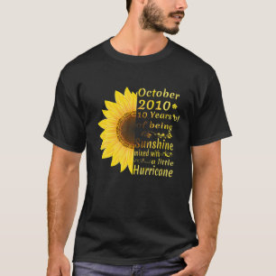 10 jaar oud meisje van 10e verjaardag Gift Octobe T-shirt