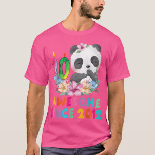 10 jaar oud meisje van de geboorte Unicorn Panda L T-shirt