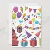 10 JAAR OUD MEISJES VERJAARDAG UITNODIGINGEN (Achterkant)