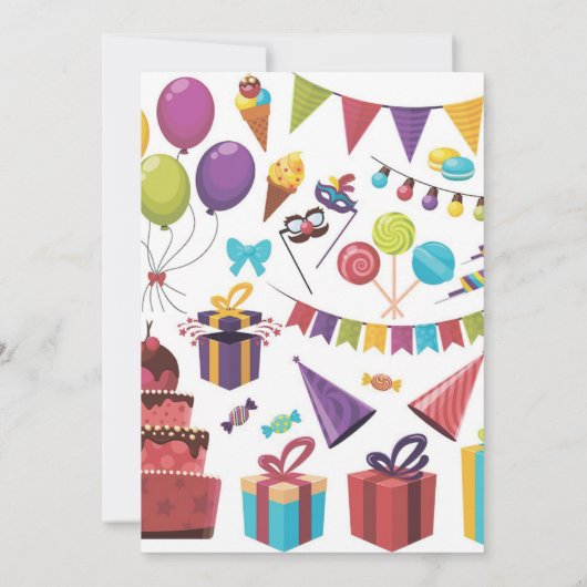 10 JAAR OUD MEISJES VERJAARDAG UITNODIGINGEN (Achterkant)