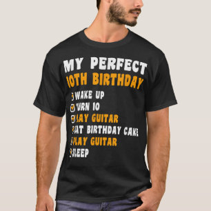 10 jaar oud mijn perfecte 10e verjaardag gitaar 10 t-shirt