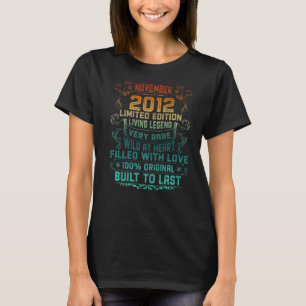 10 jaar oud november 2012 10e verjaardag t-shirt