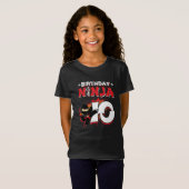 10 jaar oud stripverhaal stijl ninja 10e verjaarda t-shirt (Voorkant volledig)