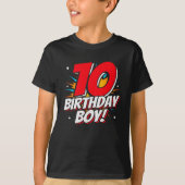 10 Jaar Oud Superheld Verjaardag Jongen 10e Verjaa T-shirt (Voorkant)