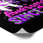 10 jaar oud Unicorn Flossing 10th Birthday Girl Poster (Hoek)