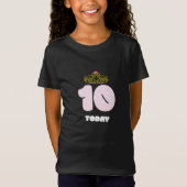 10 jaar oud vandaag prinses 10e verjaardag t-shirt (Voorkant)