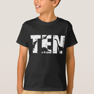 10 jaar oud verjaardag jongen dinosaurus t rex cad t-shirt