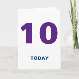 10 jaar oude 10 vandaag verjaardag kaart