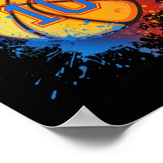 10 jaar oude 10e verjaardag Basketball Gift for Bo Poster (Hoek)