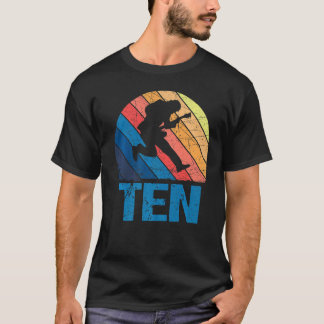 10 jaar oude 10e verjaardag gitaar gitaar t-shirt