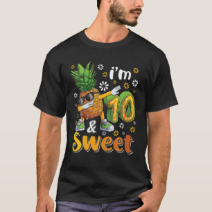 10 jaar oude ananas Birthday Girl Sweet Fruit 10 T-shirt