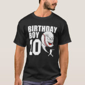 10 jaar oude Baseball Birthday Party Theme 10th GI T-shirt (Voorkant)