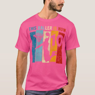 10 jaar oude basketbal 10e verjaardag jongen t-shirt