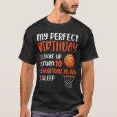 10 jaar oude basketbal verjaardagsfeest 10e jongen t-shirt (Voorkant)