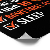 10 jaar oude Basketball Birthday Party 10th Boy Bd Poster (Hoek)