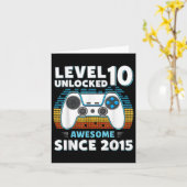 10 Jaar Oude Bday Decoraties Son Boy 10yr 2015 10t Kaart (Gele Bloem)