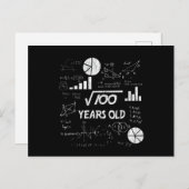 10 jaar oude Bday Geeky Wiskunde 10e verjaardagsca Briefkaart (Voorkant / Achterkant)