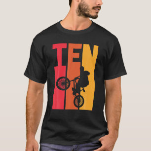 10 jaar oude BMX Birthday Gift Party boys Dirt Bik T-shirt
