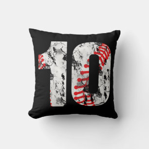 10 jaar oude cadeautjes nummer 10 honkbal 10e verj kussen