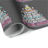 10 jaar oude Cake 10e verjaardag Notulen Cadeaupapier (Rol Hoek)