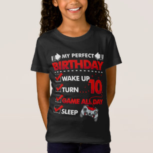 10 jaar oude gamer Boy 10th Perfect Birthday Gamin T-shirt