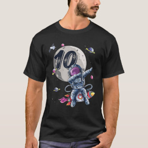 10 jaar oude geboorte jongen geeft 10e boer astron t-shirt