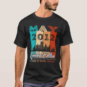 10 jaar oude geschenken 10e verjaardag Vintage mei T-shirt