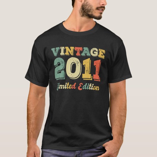 10 jaar oude geschenken, geboren in 2011, beperkte t-shirt (Voorkant)