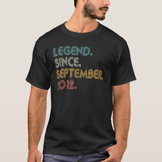 10 jaar oude Gift Legend sinds september 2012 10th T-shirt (Voorkant)