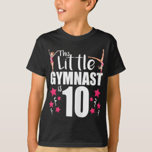 10 jaar oude gymnast Birthday Tumbling Gymnastiek T-shirt