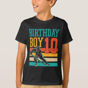 10 jaar oude ijshockey naar 10e verjaardag t-shirt