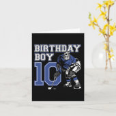 10 jaar oude ijshockey naar de 10e verjaardag van  kaart (Gele Bloem)