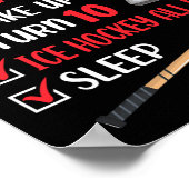 10 jaar oude ijshockey op de 10de Jongen Bda Poster (Hoek)