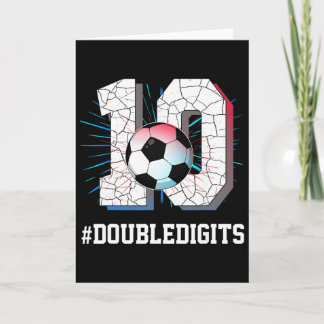 10 jaar oude jongen 10 dubbele cijfers verjaardag  kaart