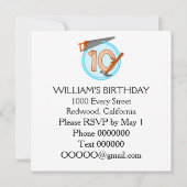 10 jaar oude Jongensbouwer Gereedschap Verjaardags Kaart (Achterkant)