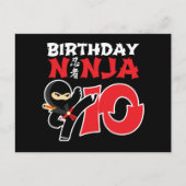 10 Jaar Oude Karate Ninja Feestje Kinderen 10e Ver Briefkaart (Voorkant)