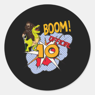 10 Jaar Oude Laser-label Game Gamer Gift Lasertag  Ronde Sticker