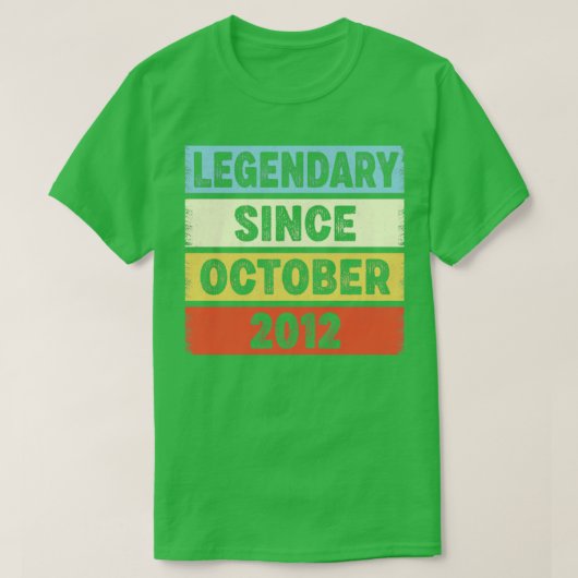 10 jaar oude legendaris sinds oktober 2012 10e ver t-shirt (Design voorkant)