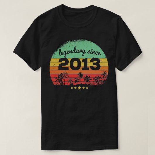 10 jaar oude legendary sinds 2013 10e verjaardag1 t-shirt (Design voorkant)