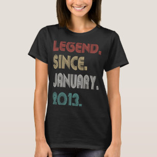 10 jaar oude  legering sinds januari 2013 10t t-shirt