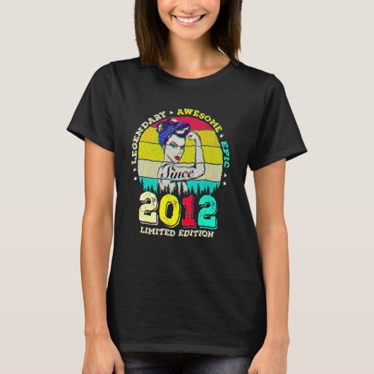 10 jaar oude legerlijster sinds 2012 Geweldige 10e T-shirt (Voorkant)