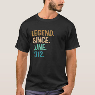 10 jaar oude leggende sinds juni 2012 10e verjaard t-shirt